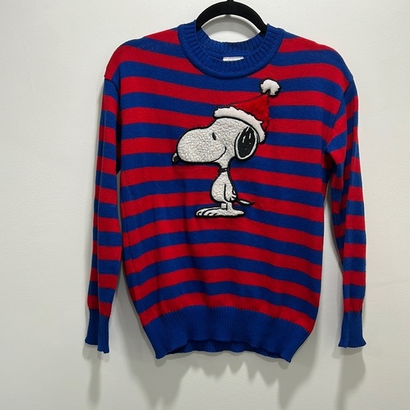 Peanuts Sweaters - Peanuts Christmas Sweater Snoopy in Santa Hat XS